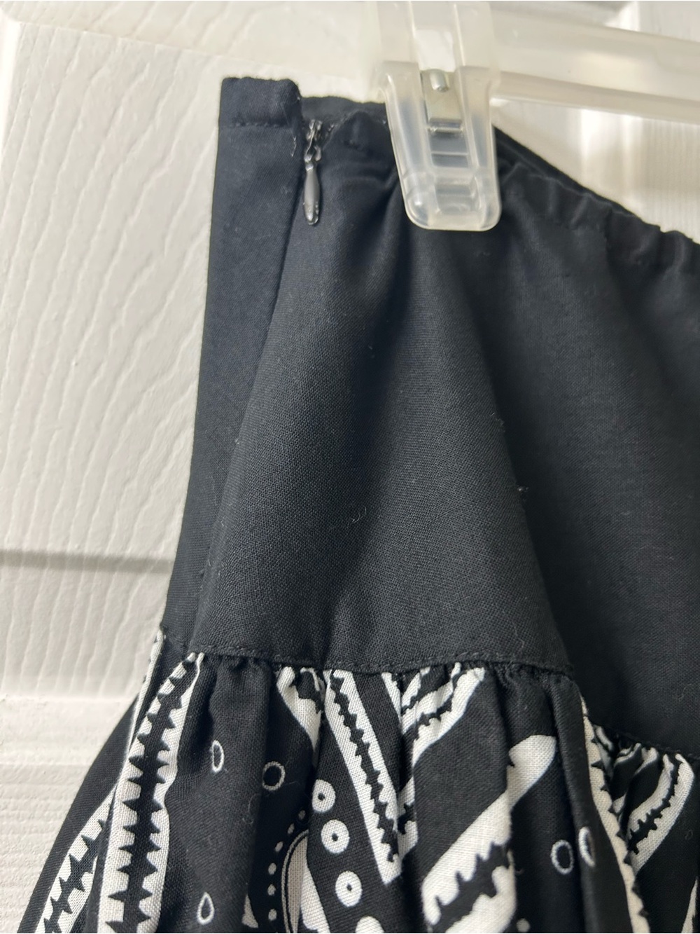 Coldwater Creek Black & White Printed A-Line Skirt - Picture 5 of 9